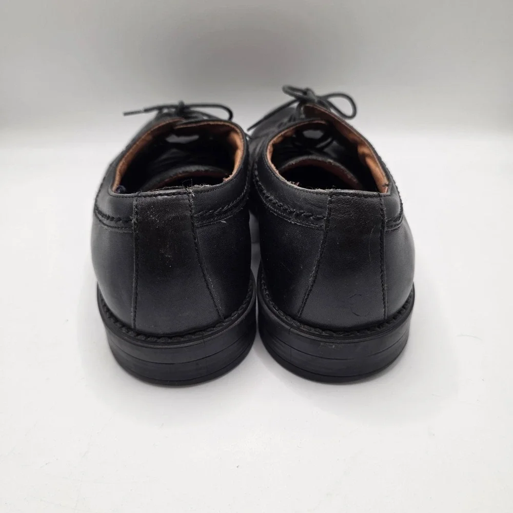 Easy Spirit Leather Oxford Shoes Cap Toe Black Lace Up Italian Made Dress 12